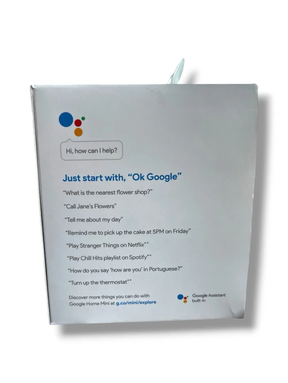NIB Factory Sealed Google Home Mini Smart Speaker Google Assistant (GA00210-US)